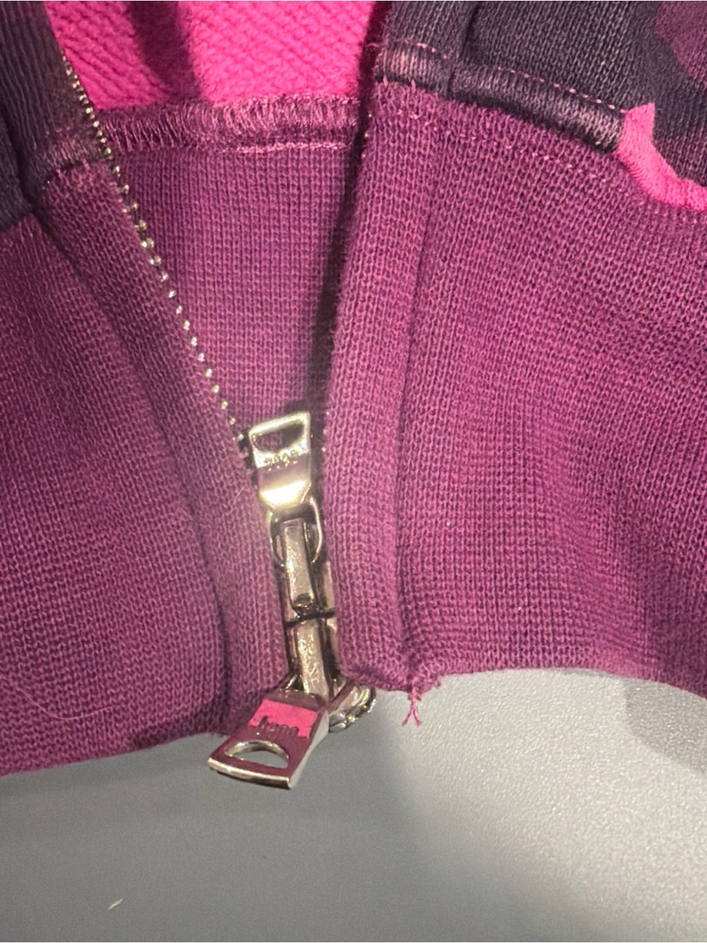 Men's Zip-Front Sweater Jacket in Plum